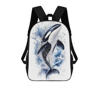 Orca - Killer Whale Backpack, 3D Printed School Bag, School Lunch Bag, Travel Backpack, Friends Backpack, School Backpack for Girls And Boys 17inch