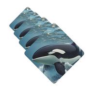 Orca Killer Whale Car Air Freshener Cards for Women Men 4 Pack Cute Car Accessories Long Lasting Scent Car Diffuser Hanging Auto Aromatherapy Tablets Car Fresheners Gifts