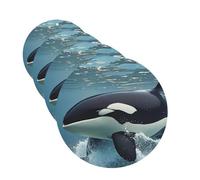 Orca Killer Whale Car Air Freshener Cards for Women Men 4 Pack Cute Car Accessories Long Lasting Scent Car Diffuser Hanging Auto Aromatherapy Tablets Car Fresheners Gifts