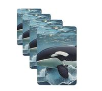 Orca Killer Whale Car Air Freshener Cards for Women Men 4 Pack Cute Car Accessories Long Lasting Scent Car Diffuser Hanging Auto Aromatherapy Tablets Car Fresheners Gifts