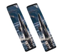 Orca Killer Whale Car Seat Belt Cover Soft Comfortable Shoulder Seatbelt Pads Cover Seat Belt Pad for Suitable for Car Interior Accessorie