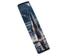 Orca Killer Whale Car Seat Belt Cover Soft Comfortable Shoulder Seatbelt Pads Cover Seat Belt Pad for Suitable for Car Interior Accessorie