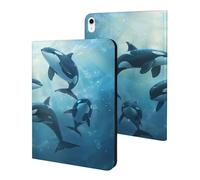Orca Killer Whale Case Compatible for iPad 10代 (10.9in) Tablet Cases Stand Protective Cover with Sleep/Wake
