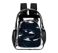 Orca Killer Whale Clear Backpack Transparent Heavy Duty Bag