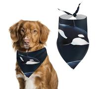 Orca Killer Whale Dog Bandana Pet Scarf for Small Medium Large Dogs Triangle Bibs Photo Prop Gift