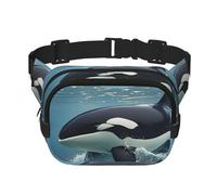 Orca Killer Whale Fanny Packs For Women Men Cross Body Bag Waterproof Belt Bag With Adjustable Strap Fashion Waist Packs For Workout Running Travelling