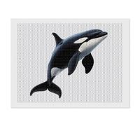 Orca Killer Whale Funny Diamond Art Kits for Adults Round Full Drill Picture Home Wall Decor