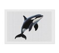 Orca Killer Whale Funny Diamond Art Kits for Adults Round Full Drill Picture Home Wall Decor