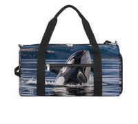 Orca Killer Whale Gym Bag for Women Men Shoe Compartment Waterproof Travel Bags Sports Duffle Bag for Sports Gyms Yoga