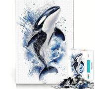 Orca - Killer Whale Hard Jigsaw Puzzle for Adults 1000 Pieces Memory Lift Easy Leisure Image Assembly Artistic Gift (50x75cm)