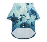 Orca Killer Whale Hawaii Shirt Print Dog Clothes T-Shirt Beach for Puppy Cat 3XL