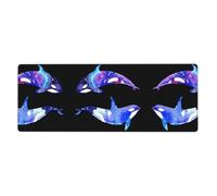 Orca Killer Whale Keyboard and Mouse Pad, Extra Large Desk Cover, Spill Resistance Mat for Smooth Tracking