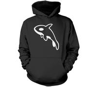 ORCA Killer Whale Kids Hoodie - Black 7-8 Years