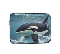Orca Killer Whale Laptop Case 10 inch, Shockproof Protective Computer Sleeve Cover Water Resistant Laptop Bag Carrying Tablet Cover Briefcase Handbags Gifts for Men Women