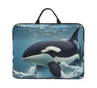 Orca Killer Whale Laptop Case Sleeve 14 inch Shockproof Protective Notebook Case Travel Laptop Bag with Handle Waterproof Computer Cover Briefcase Handbags for Men Women
