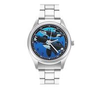 Orca Killer Whale Mens Watches Print Analog Quartz Watch Business Wristwatch Casual