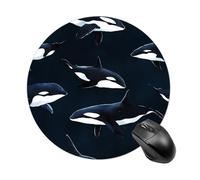 Orca Killer Whale Mouse Pad Waterproof Non-Slip Rubber Base Round Mouse Mat Gaming Mousepad