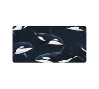Orca Killer Whale Non-Slip Mouse Pads Funny Desk Mat Rubber Laptop Writing Mat for Gamer Office Home 30x60cm