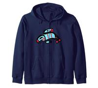 Orca Killer Whale - NW Coast Indian Style Formline Design Zip Hoodie
