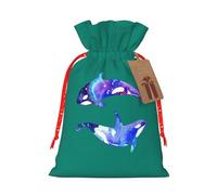 Orca Killer Whale Print Drawstring Pouch For Gifts,Reusable Adorable Gift Bags,Perfect For Jewelry And More