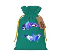 Orca Killer Whale Print Drawstring Pouch For Gifts,Reusable Adorable Gift Bags,Perfect For Jewelry And More