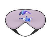 Orca Killer Whale Print Functionality Cozy Eye Mask Adjustable Strap Nap Night Travel Camping Yoga Relax