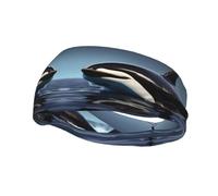 Orca Killer Whale Print Headbands Moisture Wicking Workout Sports Headbands for Men and Women