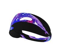 Orca Killer Whale Print Non-Slip Elastic Running Headband, Sweat Absorbing Stretchy Hair Bands For Gym Yoga, Soft Skin-Friendly Foldable Workout Headband