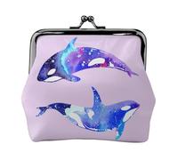 Orca Killer Whale Print Practicality Coin Purse Cute Mini Coin Pouch for Women (4.52 x 4.13in) Exquisite, Black, One Size