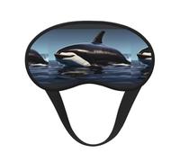Orca Killer Whale Print Print Sleep Mask,Eye Mask,Breathable Sleeping Mask for Travel,Camping,Shift Work