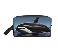 Orca Killer Whale Print Print Toiletry Bag for Men Travel Toiletry Bag, Spacious Capacity Cosmetic Bag for Women