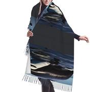 Orca Killer Whale Print Printing Scarfs For Women Christmas Fall Winter Scarves Pashmina Shawls And Wraps For All Season Gift