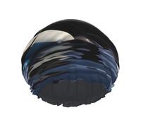 Orca Killer Whale Print Reusable Shower Caps for Women, Double Layer Cap, Adult Hair Cap for All Hair