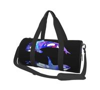 Orca Killer Whale Print Round Duffel Bag, Canvas Overnight Travel Tote Bag, Waterproof and Tear-Resistant.Foldable Weekend Travel Bag