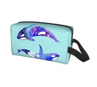 Orca Killer Whale Print Travel Storage Bag for Men Women,Large Capacity Organizer Portable Toiletry Bag