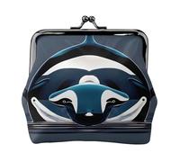Orca Killer Whale Print Vintage Leather Change Purse Elegant Small Coin Purse for Women Coin Pouch Wallet Mini