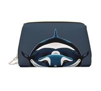 Orca Killer Whale Printed Portable Beauty Case, Compact Travel Pouch with Organized Interior Slots for Daily