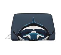 Orca Killer Whale Printed Portable Beauty Case, Compact Travel Pouch with Organized Interior Slots for Daily