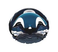 Orca Killer Whale Printed Reusable Bathing Cap, Dual Layer Hair Cover For Long Thick Hair, 10.6in Headgear