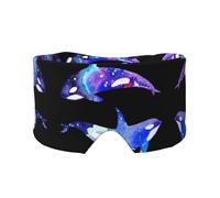 Orca Killer Whale Printed Sleeping Blindfold, Padded Ear Warmer Mask, Adjustable Head Wrap, for Deep Relaxation