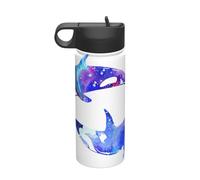 Orca Killer Whale Printing The Print 18 Oz Stainless Steel Sports Insulated Kettle with Lid for Adult Men Women