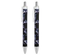 Orca Killer Whale Retractable Ballpoint Pens 0.5mm Fine Black Inks Roller Smooth Writing Office Supplies 2 PCS