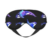 Orca Killer Whale Reversible Eye Mask Double Sided Blackout Mask Adjustable Soft Sleep Travel Nap Cover