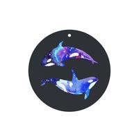 Orca Killer Whale Round Car Air Fresheners Cards Set, Lavender Scent Hanging Air Freshener, 10/24 Pcs
