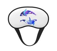 Orca Killer Whale Sleep Mask for Side Sleeper, Eye Mask Sleeping for Women Men,for Sleeping with Elastic Band