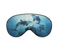 Orca Killer Whale Sleep Mask Soft Eye Mask Eye Cover Eyeshade Blindfold with Adjustable Strap