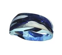 Orca Killer Whale Sports Headbands for Men Women Moisture Wicking Athletic Sweatband Wide Elastic Hair Bands Non-Slip Head Bands for Fashion, Washing Face, Workouts, Yoga, Daily Use