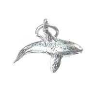 Orca Killer Whale sterling silver charm .925 x 1 Orcas Whales charms