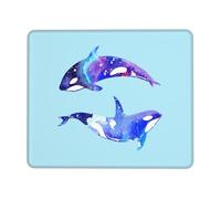 Orca Killer Whale Thick Comfort Mouse Pad with Lock Edge Design, Large Non-Slip Rubber Base Desk Mat for Office