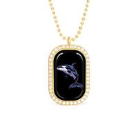Orca Killer Whale Women's Necklaces Lightweight Alloy Pendant Diamond Necklace Ladies Jewelry Gift